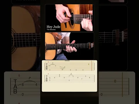 Learn Hey Jude | fingerstyle guitar #shorts