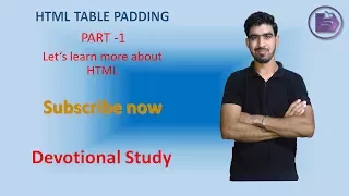HTML TUTORIAL - HTML Table Padding