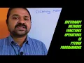 Dictionary Methods Dictionary Functions Dictionary Operations Python Programming