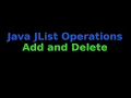 Java JList Operations - Add and Delete with Multiple Selection