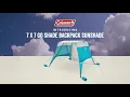 3 Easy Steps to Setup the Coleman 7x7 Go Shade Backpack Sun Shade Beach Tent