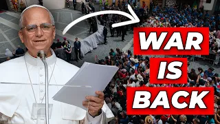 the winds of war are blowing again pope leo xiv from castel gandolfo angelus today