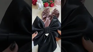 طريقة عمل فيونكة من بقايا قماش حرير The Easiest Way To Make A Bow From Leftover Silk Fabric 