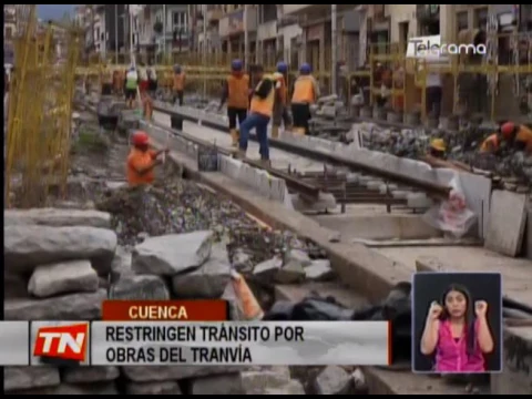 Restringen tránsito por obras del tranvía