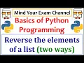 Reverse a list in Python 3 Python Programming for Beginners Basics of Python Free Course