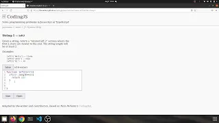 String 1 left2 Javascript solution