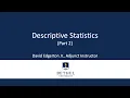 Descriptive Statistics part 2
