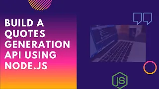 Build quote generation API using Node js
