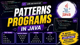 Java Pattern Programs Explained Star Pyramid Number Patterns Logic Building for Beginners