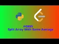 No Sound Leetcode 805 Split Array With Same Average