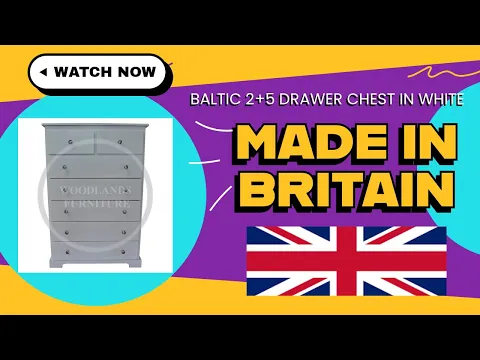 Product video preview for UK Handmade Solid Pine 2+5 Drawer 80cm Wide Chest of Drawers - Baltic Old Antique Polished - Fully Assembled (Made to Measure)