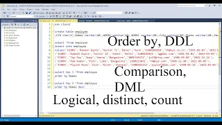 SQL For Data Science Class 3 ORDER BY Comparison and Logical Operators DISTINCT COUNT DML DDL
