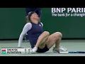 PUTINTSEVA CAUGHT CHEATING VS SWIATEK INDIAN WELLS R16 UMPIRE ASKS HER TO STOP AT CHANGEOVER