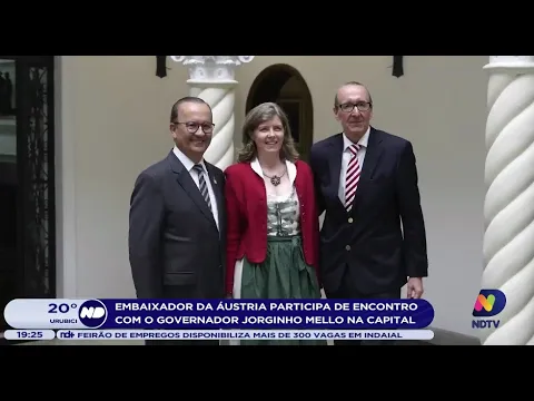 Embaixador da Áustria participa de encontro com o governador Jorginho Mello em Florianópolis