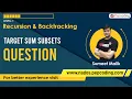 Target Sum Subsets - Question Recursion Data Structure and Algorithms in JAVA