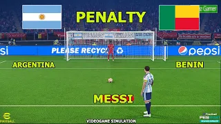 ARGENTINA vs BENIN | PENALTY SHOOTOUT | Video Game Simulation | eFootball PES