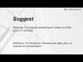 Suggest Meaning