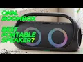 Onn Portable Bluetooth Boombox w LED lighting and FM radio