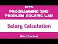 Salary Calculation Unit I Practical Programming and Problem Solving Lab PPS FE SPPU