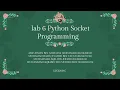 ITT440 LAB6 INTRODUCTION TO PYTHON SOCKET PROGRAMMING