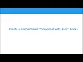 Create a Simple Slider Component with React Hooks