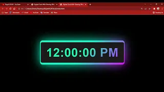 How to create a digital clock with glowing effects using HTML CSS JAVASCRIPT