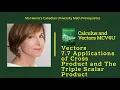 Vectors 7 7 Applications of Cross Product and The Triple Scalar Product