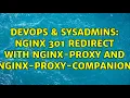 DevOps SysAdmins Nginx 301 redirect with nginx-proxy and nginx-proxy-companion