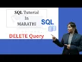 SQL DELETE Query SQL Tutorial in Marathi
