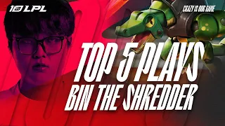 LPL TOP 5 Plays | BLG Bin the Shredder | 2023 Summer Split Week 4