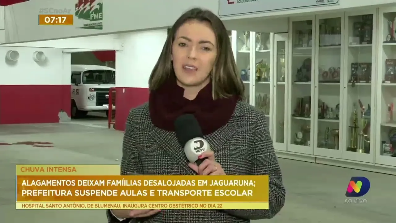 Cidades do Sul de SC registram alagamentos e suspendem serviços em decorrência das chuvas