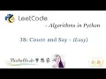 LeetCode in Python 38 Count and Say - Michelle