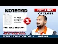 Notepad Tutorial Part-2 Notepad In Hindi Learn Full Notepad By Hari Sir