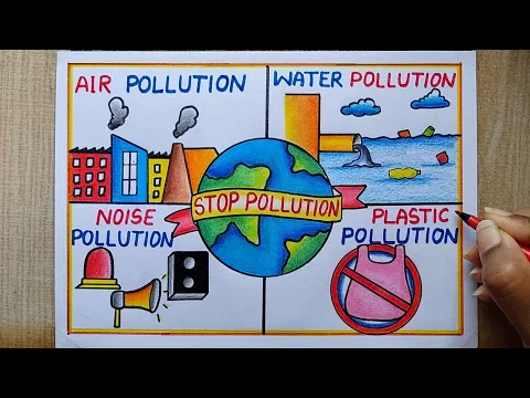 Download MP3 Stop Pollution drawing easy | stop plastic pollution| National Pollution Control day poster drawing