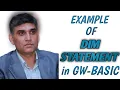 EXAMPLE OF DIM STATEMENT IN GW-BASIC Finding Largest number from a list With detailed Explanation