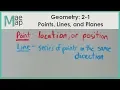 Geometry 2-1 Points Lines and Planes