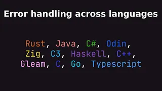 Exploring the ways different languages handle errors