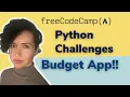 freeCodeCamp Python Challenge let s build a budget app