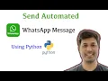 WhatsApp Tricks Send Automated Instant and Scheduled WhatsApp Message Using Python