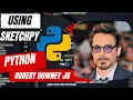 Robert Downey Jr using python sketchpy code Python Programming Hub