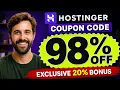 Hostinger Coupon Code 2026 Hostinger Website Builder Unlock 20 EXTRA Hostinger DISCOUNT