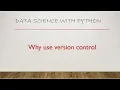 Version Control For a Data Science Project