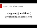 Using map and filter with lambda expressions