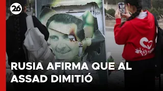 🚨 Rusia afirma que al Assad dimitió y abandonó Siria