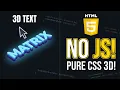 3D Isometric Text Shadow Effect with Pure CSS