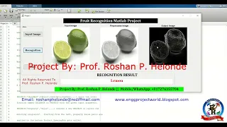 Fruit Recognition Using Image Processing With Source Code Matlab Project Fruit Detection Matlab