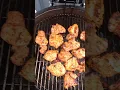 Winter Time Kamado Bono Grilling Chicken With Snow Outside