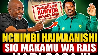 MWABUKUSI ATIA NENO DKT NCHIMBI KUVULIWA UWANACHA HAIMAANISHI SIO MAKAMU WA RAIS ....