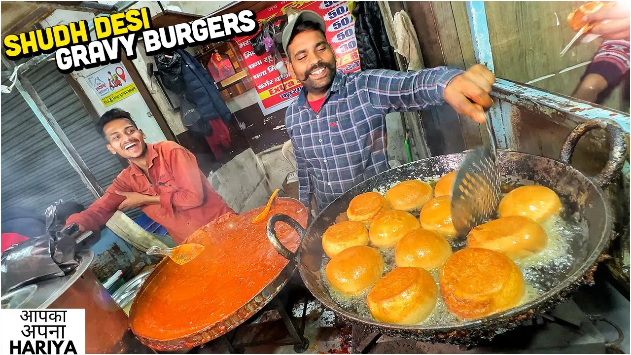 50/- Rs Indian Street Food   Bathinda Special Shudh Desi Gravy Burgers Malai Marke