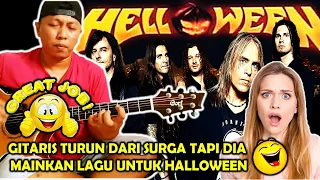 Download 😁GITARIS TURUN DARI SURGA YANG MEMAINKAN LAGU UNTUK HALLOWEEN😁||ALIP BA TA REACTION | REAKSI TERBARU MP3